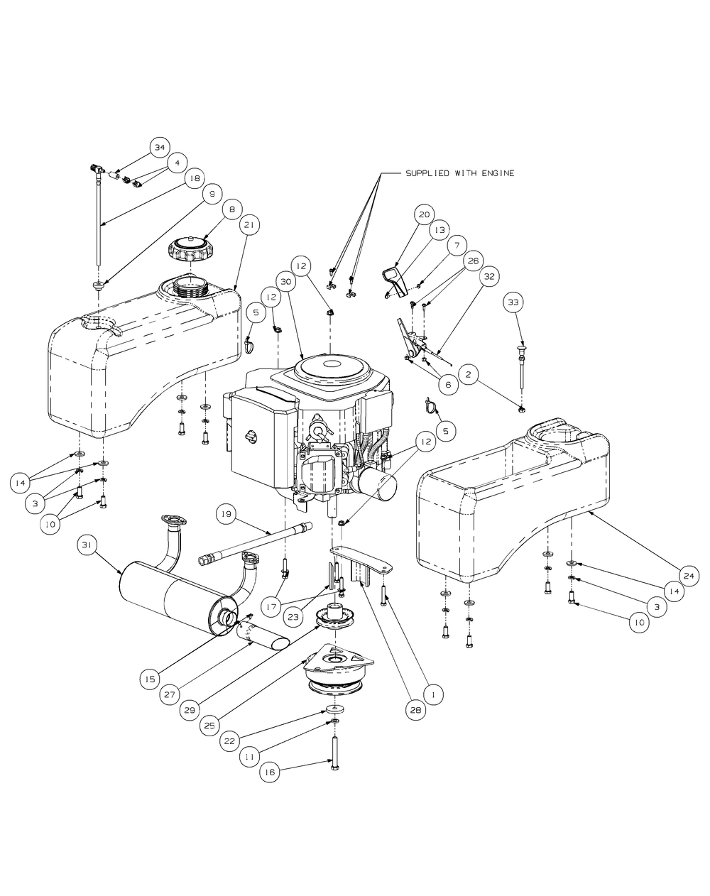 Kohler Engine Assembly Diagram and Parts List for Z-FORCE48 53AA5B6V-53AA5B6V710 Cub Cadet Lawn Tractor